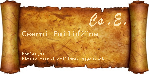 Cserni Emiliána névjegykártya